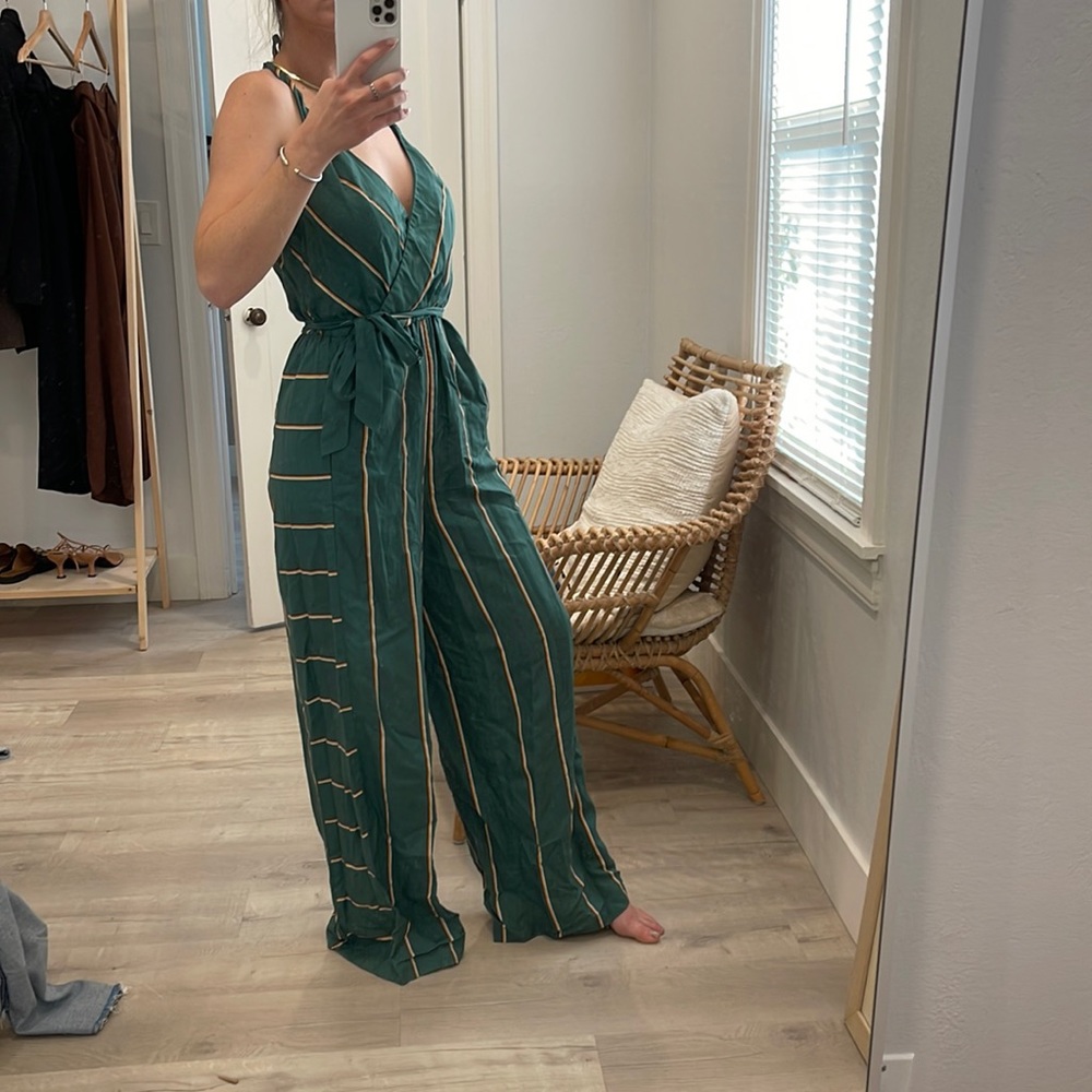 ANTHROPOLOGIE striped jumpsuit